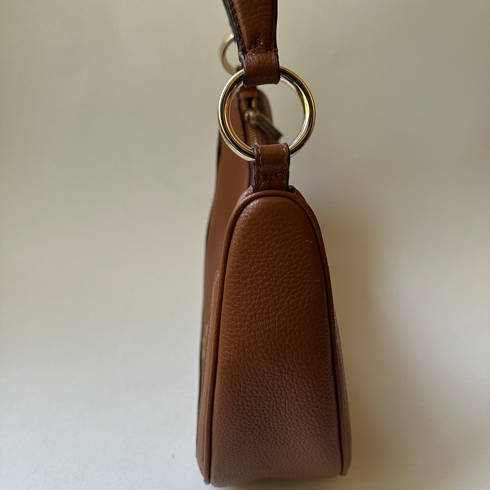 KATE Spade Leila Pebbled Leather Shoulder Bag Purse Warm Gingerbread - Picture 6 of 13
